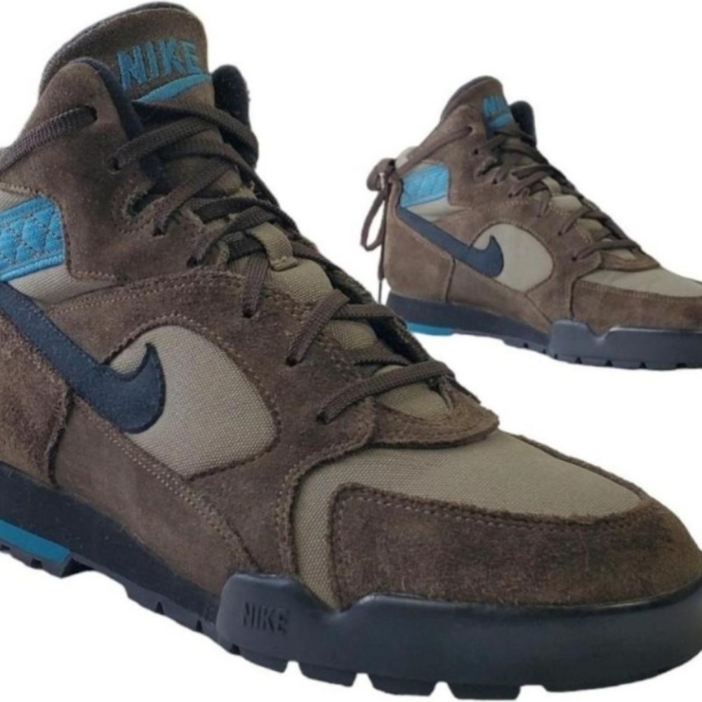 Nike mens 7.5 vintage retro hiking boots leather high top sneakers